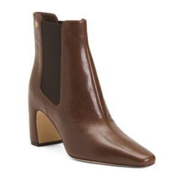 TORY BURCH Coco Brown/ Dark Leather Banana Chelsea Boots Size 6.5 $578 - Picture 2 of 11